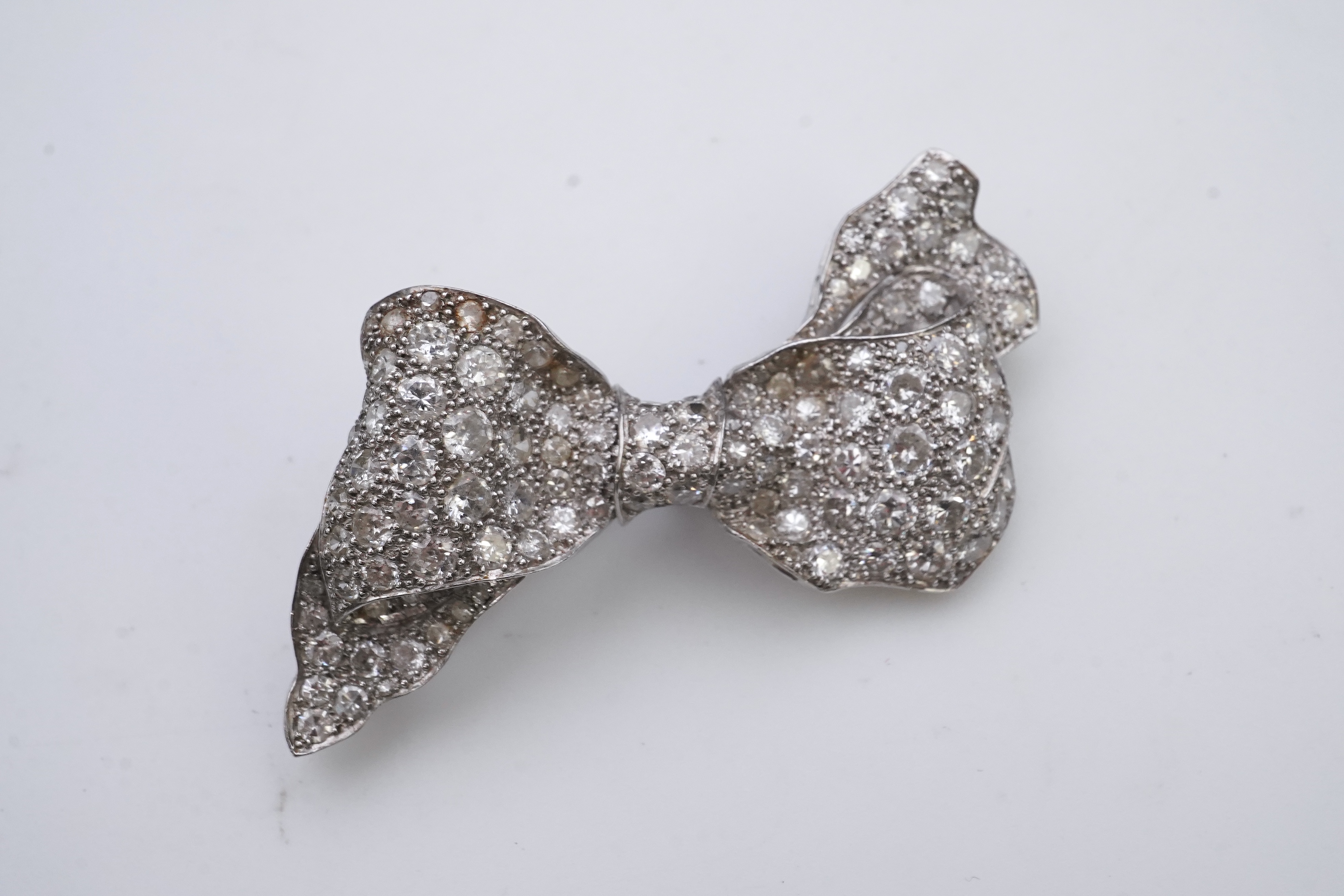 A diamond brooch, mid 20th century